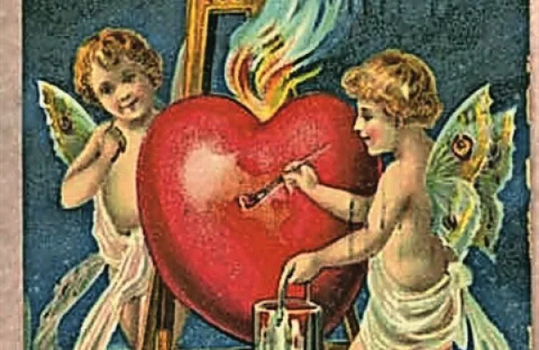 Valentinova razglednica iz leta 1909
