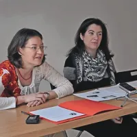 Predsednica SCGV Emil Komel Maja Černic (levo) in ravnateljica Alessandra Schettino 