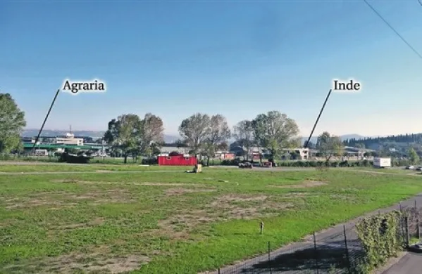 Zemljišča, kjer naj bi v prihodnje zaživel projekt Tomos sever, se nahajajo nasproti Agrarie in Indeja 

