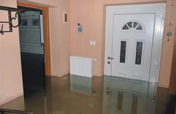 V nekaterih hišah v Planini je voda že zalila tudi bivalne prostore
