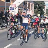 V ciljnem sprintu je slavil Christian Delle Stelle (v sredini) 