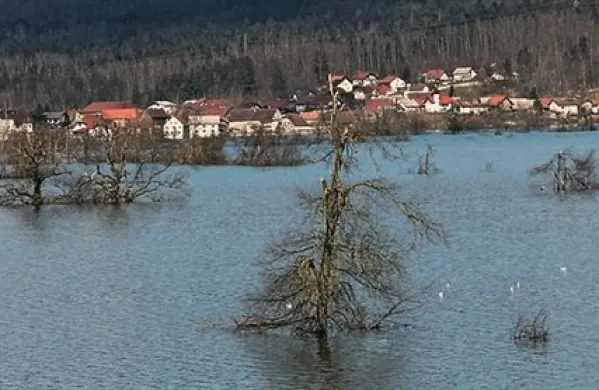 Razmere na Planinskem polju so se malce umirile. Voda še vedno nekoliko narašča, vendar počasneje kot v preteklih dneh. Tudi padavine konec tedna ne bodo tako obsežne, kot je sprva kazalo.