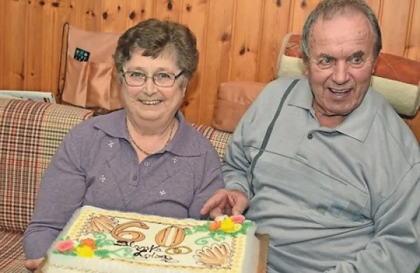 Slavka in Lojze Vidmar sta skupaj 60 let 