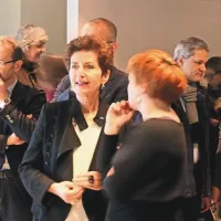 Livio Semolič, Ruth Beckermann, Mateja Zorn, desno zadaj Majda Bratina, hči darka Bratine  