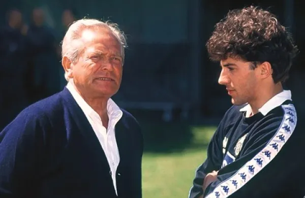 Legenda Juventusa Giampiero Boniperti, Filippov ded, v družbi Alessandra Del Piera