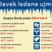 Ledena ujma: &scaron;kode skoraj za pol milijarde