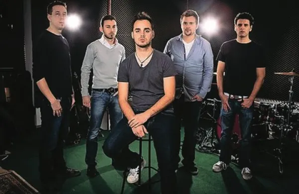 Teo Korenika, Luka Jeraša, Žiga Rustja, Tomaž Boškin in Luka Ivanovič (z leve)