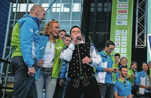 Slovenske olimpijce  pozdravilo več tisoč ljudi