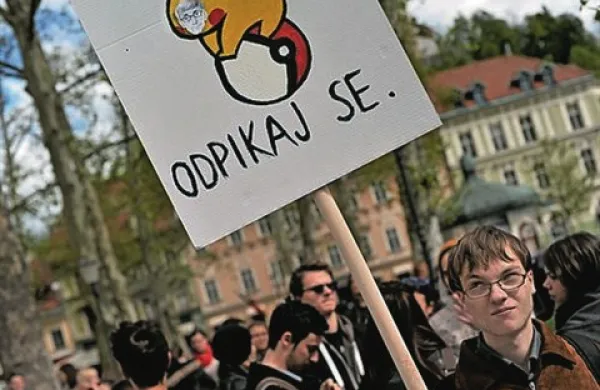 Študentski protest danes