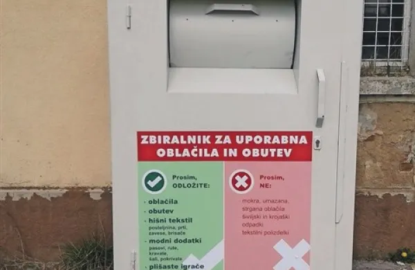 Zbiralnik za oblačila na Bistri&scaron;kem