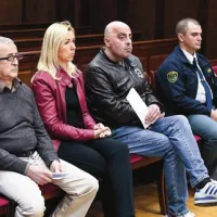 Ruggero Marcassoli (prvi z leve) in Mario Bonalda (drugi z desne) trdita, da nista oropala  banke 