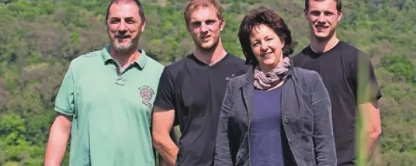 Trčkovi iz Hrastovelj (z leve): Iztok, Miha, Orjana in Gašper
