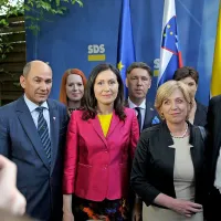 Janez Janša, Patricija Šulin, Romana Tomc in Milan Zver