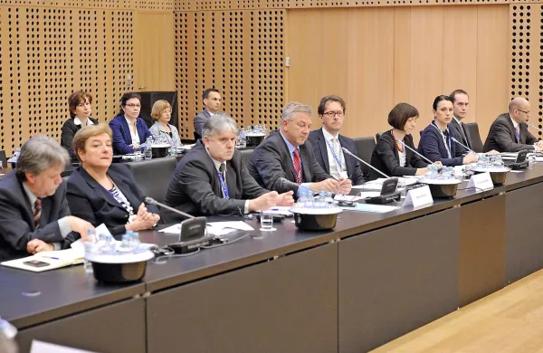 Notranji ministri procesa Brdo govorijo tudi o poplavah na Balkanu
