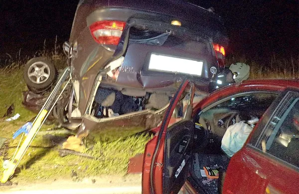 Bočni zdrs črnega opla je bil za potnici usoden