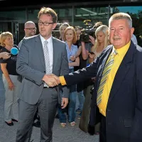 Najverjetnejši novi predsednik DL Bojan Starman (desno) je pred začetkom kongresa dejal, da verjame vase in v DL