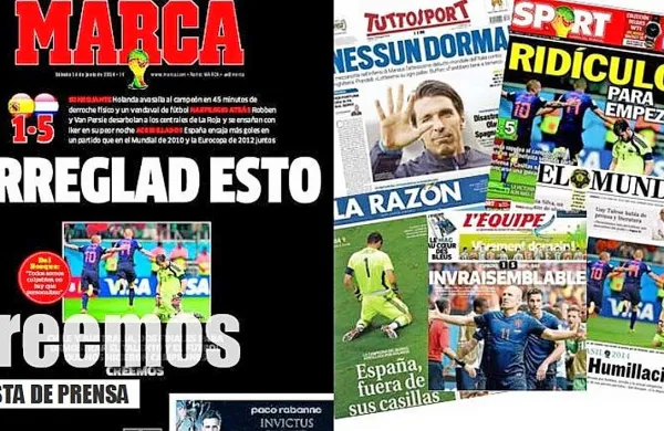 Spletna stran španskega športnega dnevnika Marca