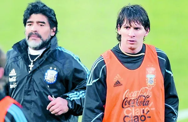 Lionel Messi in Diego Maradona
