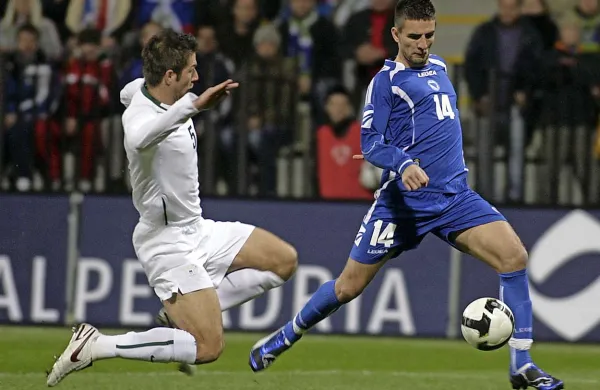 Zgodovinski gol za BiH je dosegel Vedad Ibišević (14)