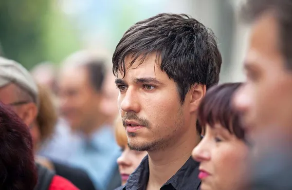 Luka Mesec, eden najvidnejših članov Iniciative za demokratični socializem