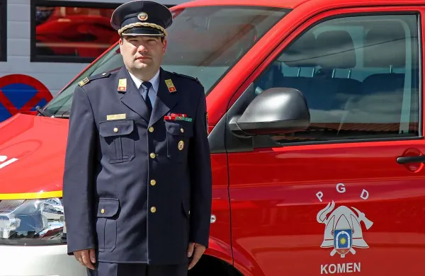 Marko Adamič je v 32 letih članstva v PGD Komen napredoval do funkcije njegovega predsednika