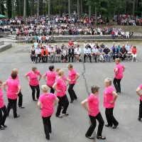 Srečanje, kjer so za organizacijo poskrbeli člani Društva upokojencev Sežana, so poživele upokojenke Plesne skupina Štorovke iz Štorij