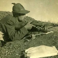 Virgilij Tavčar na položaju na vzhodni fronti v Sovjetski zvezi  leta 1942