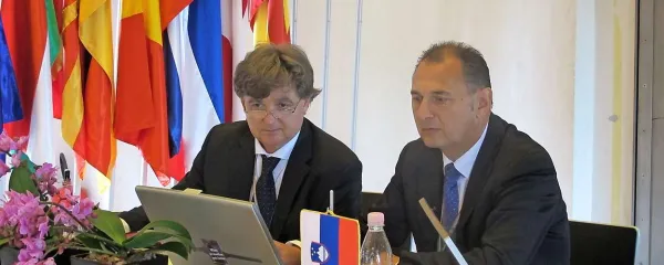 Obujeno ljubljansko  ocenjevanje sta vodila predsednik Iztok Klenar (desno) in vodja ocenjevanja Matjaž Kovačič 