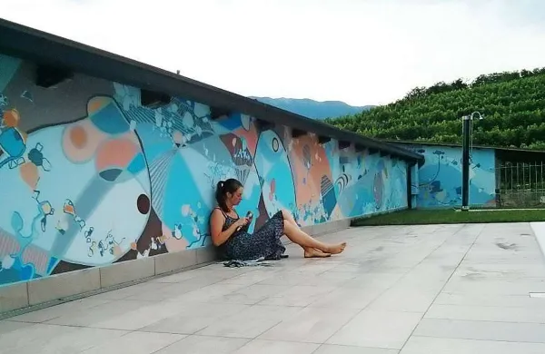 Slikarka Jasmina Rojc in njen “murales”
