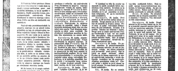  Slovenski časniki, tudi tržaška Edinost,  so pred sto leti živo opisovali atentat in žalovanje ljudstva ter komentirali burne politične spremembe