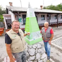 Bogdan Potokar je veliko predmetov in dokumentov iz prve svetovne vojne dobil od italijanskih kolegov, kot je Mario Muto (desno)