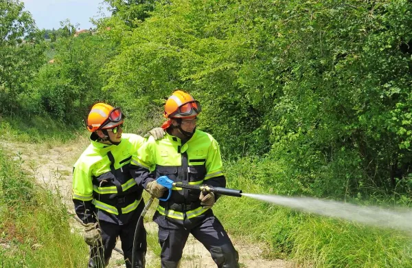 Pripravljeni tudi na pravi požar