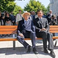 Napolitano in Pahor na klopi miru