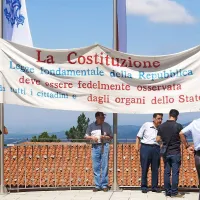 Miren protest Sama Pahorja s somišljeniki