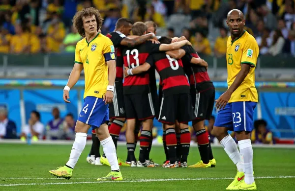 Brazilci kar niso mogli verjeti, kaj se jim dogaja na tekmi z 
Nemčijo