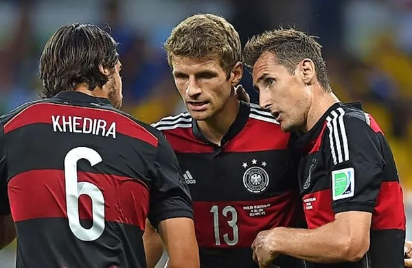 Trije nemški aduti za finale (z leve): Sami Khedira, Thomas 
Müller in Miroslav Klose