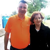 Danica Bojković, predsednica SKD Ajda Umag, in Lučano Grozdič, predsednik Društva čezmejnega sodelovanja Histria iz Portoroža