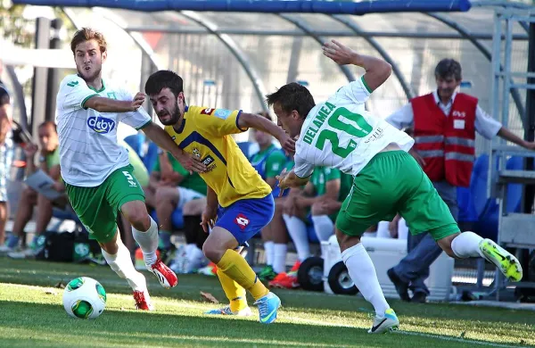 Ljubljanska Olimpija na tekmi v Kopru s “kanarčki”