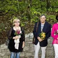 Letos so se na sprehajalni poti zvrstili (od leve) Marina Cernetig, Giacomo Vit in Saša Pavček