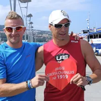 Matej Markovič in ambasador akcije, smučarski demonstrator   Sandi Murovec