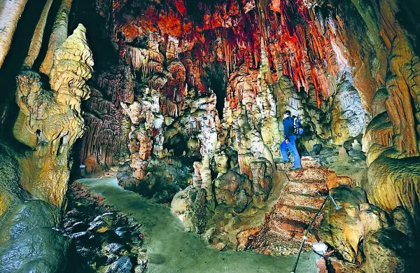 Doktorski študij ponuja celovit študij krasoslovja, to je študij kraškega površja, kraškega podzemlja in kraških voda na enem mestu. Na fotografiji: Divaška jama.