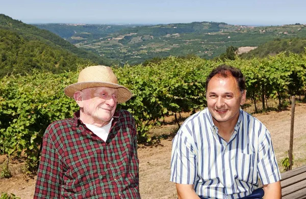 Enver Moralić (levo) in  glavni enolog Briča Iztok Klenar 