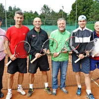 Dragan Bulič, Marko Simeunović, Marko Tkalec, Milan Pečovnik Pidži, Bor Zuljan in Nani Matjašič (z leve) so bili nad turnirjem navdušeni 

