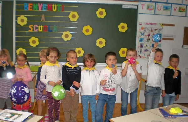 Prvošolci na italijanski OŠ Vincenzo e Diego de Castro, podružnica Lucija