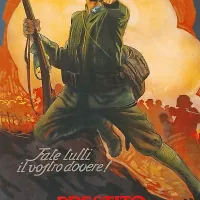 “Vsi opravite svojo dolžnost!” vpije plakat, ki je Italijane pozival k nakupu obveznic v podporo vojakom na fronti