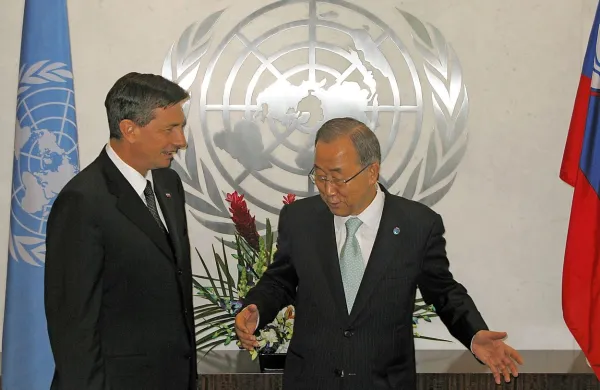 Ban Ki Moon pohvalil konstruktivno vlogo Slovenije na Zahodnem Balkanu
