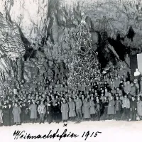 V letu 1915 si je Postojnsko  jamo ogledal prestolonaslednik Karel Franc Jožef, ki je več dni prebival v Postojni, da bi nadzoroval soško fronto. V  letu, ko je bilo v Postojni nastanjeno armadno poveljstvo, so v jami napravili krasno božično drevesce.