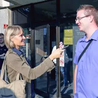 Naša novinarka Petra Vidrih na terenu