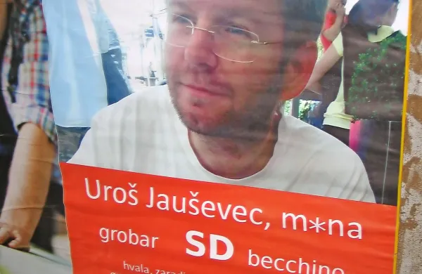 Namesto plakatov s kandidati SD ...