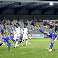 Na tribunah Bonifike se je zbralo malo gledalcev